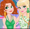 Anna et Elsa en vert